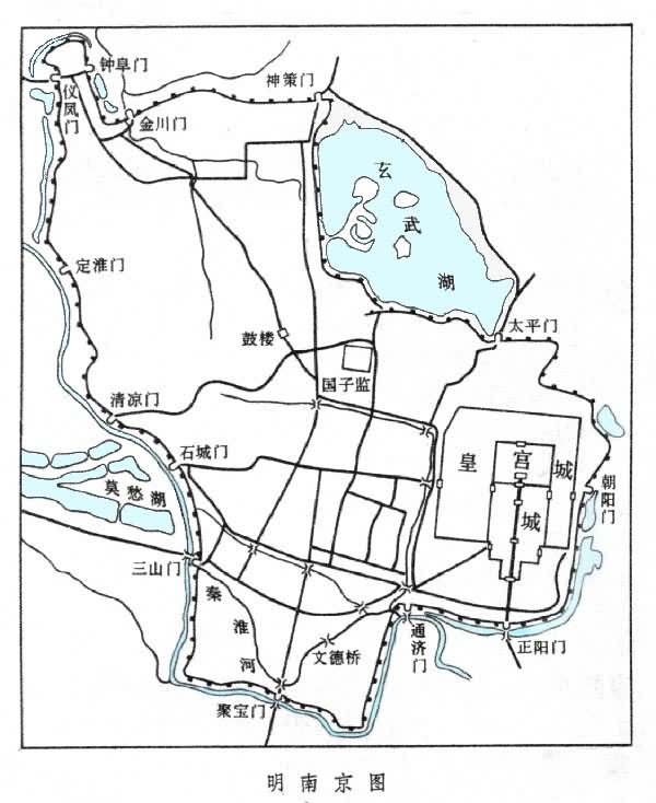 明朝京城平面图图片