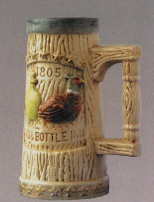 美国浮雕鸟瓶旅馆纹啤酒杯