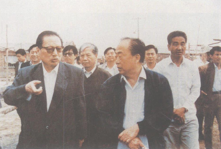 1994年5月，乔石视察西青区小南河村