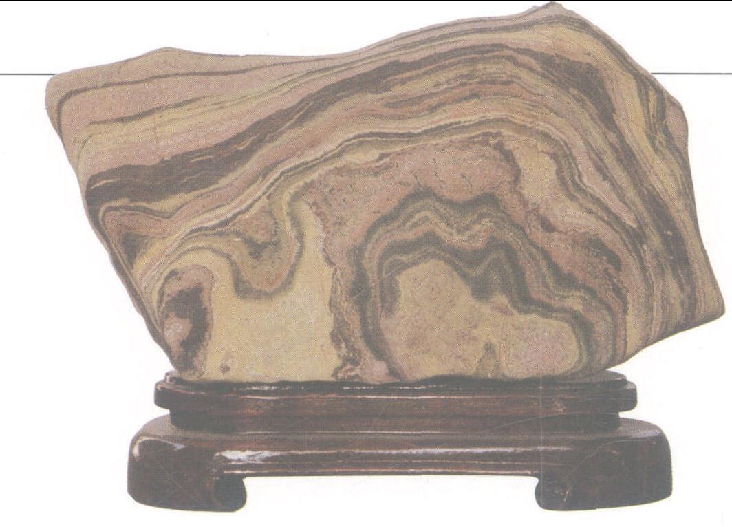 赭紫板岩五彩靈璧石——【八月巧雲】