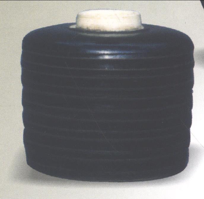 明·竹节纹酱釉罐