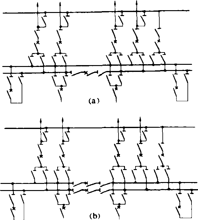 双母线分段带旁路母线接线