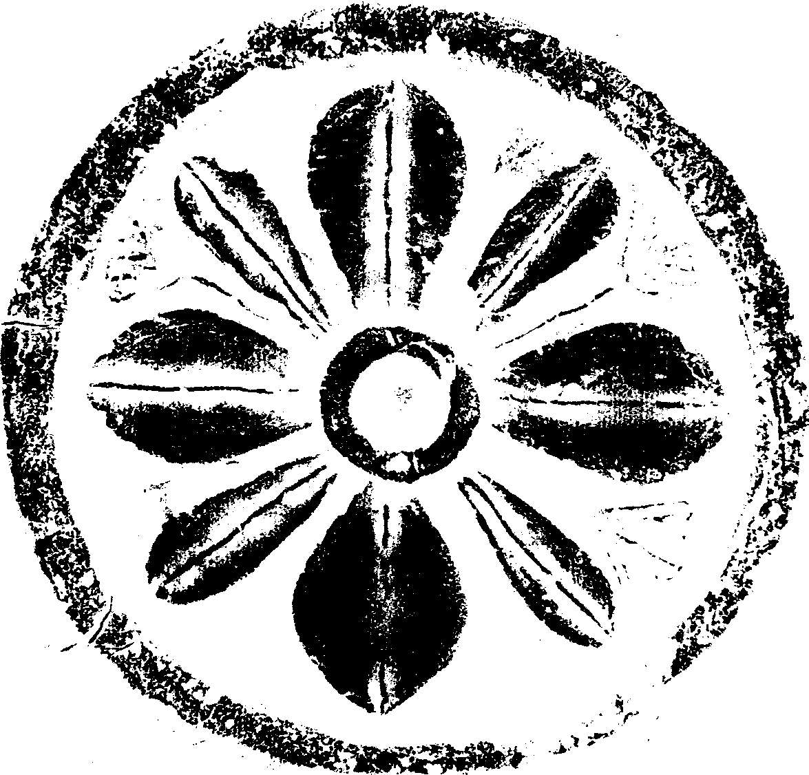 124.莲花纹瓦当 战国 秦