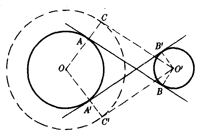 作两圆的内公切线