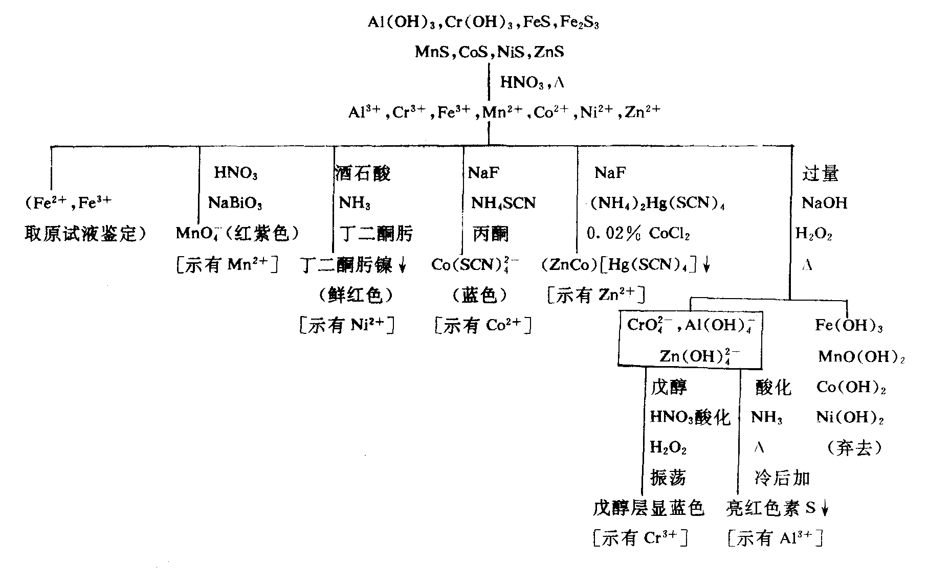 阳离子硫化氢系统分组分析