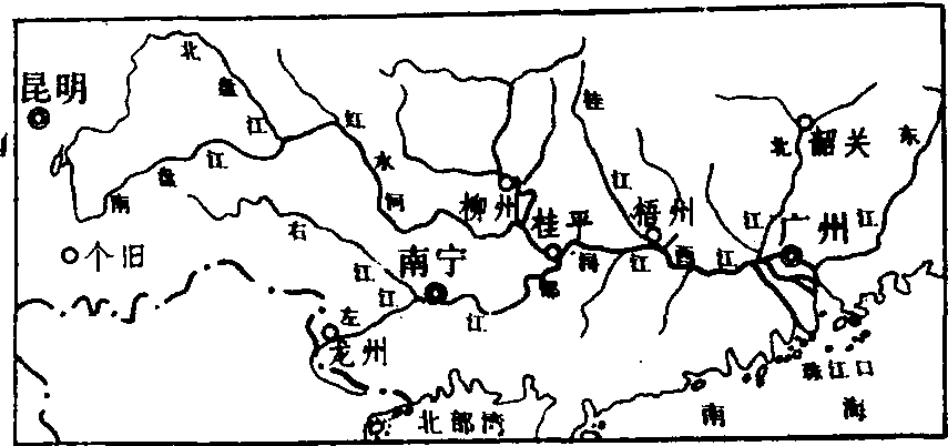 珠江的位置图图片