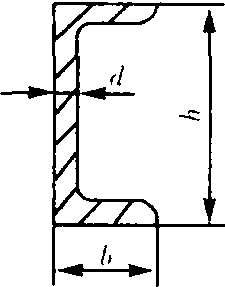 2.16 熱軋輕型槽鋼(YB164—63)