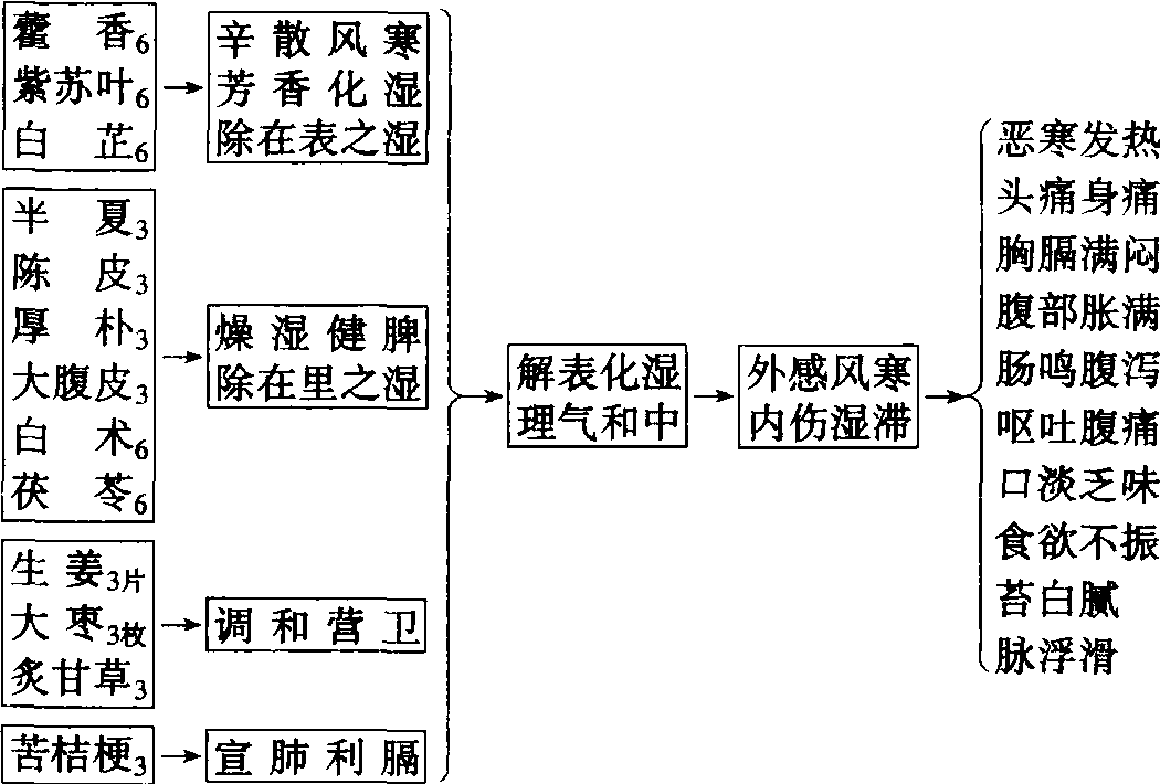 6.藿香正氣散(《和劑局方》·芳香化濕法)