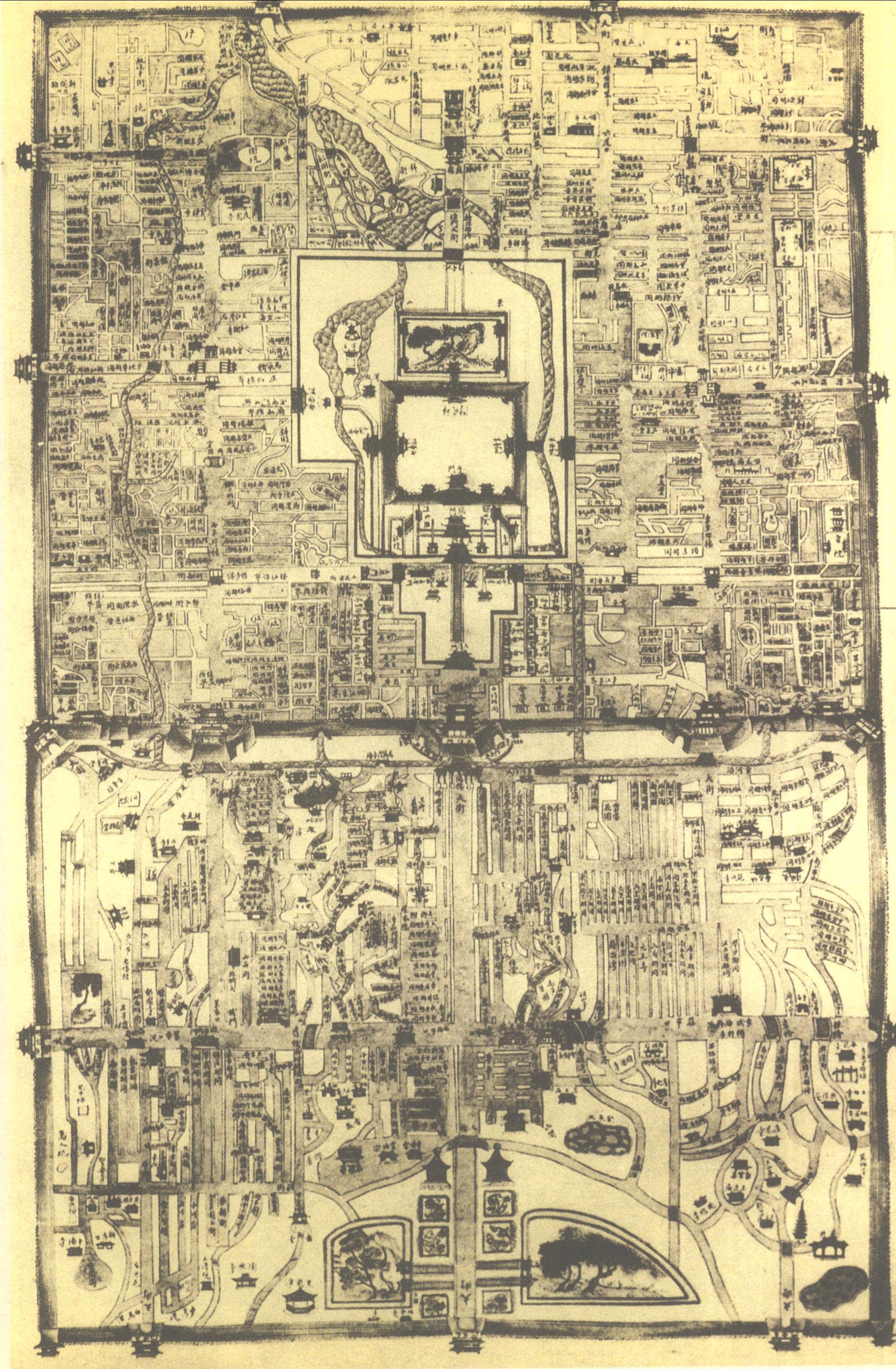 清雍正北京城图