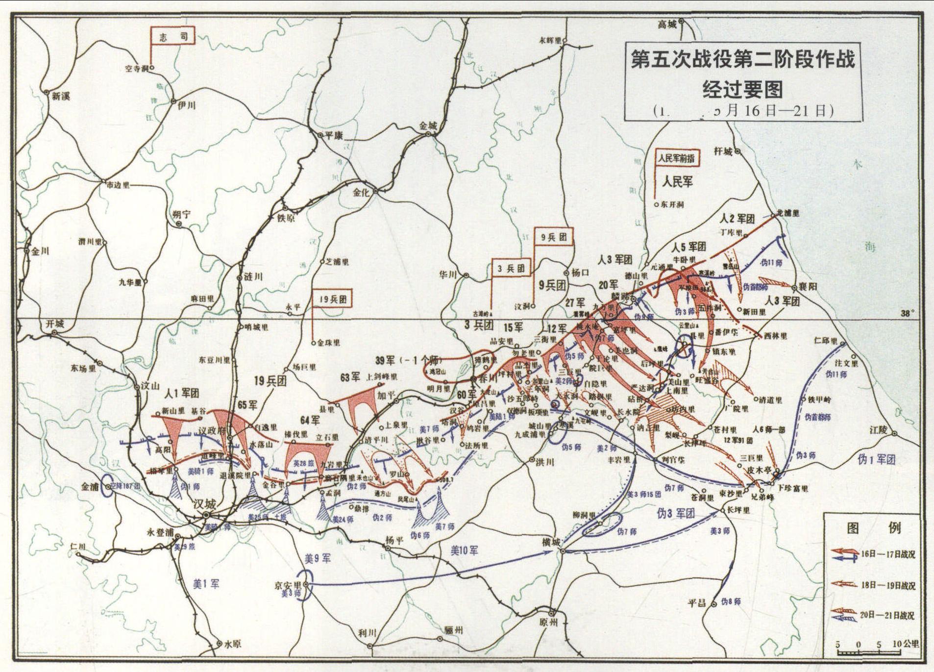 第五次战役第一阶段作战经过要图