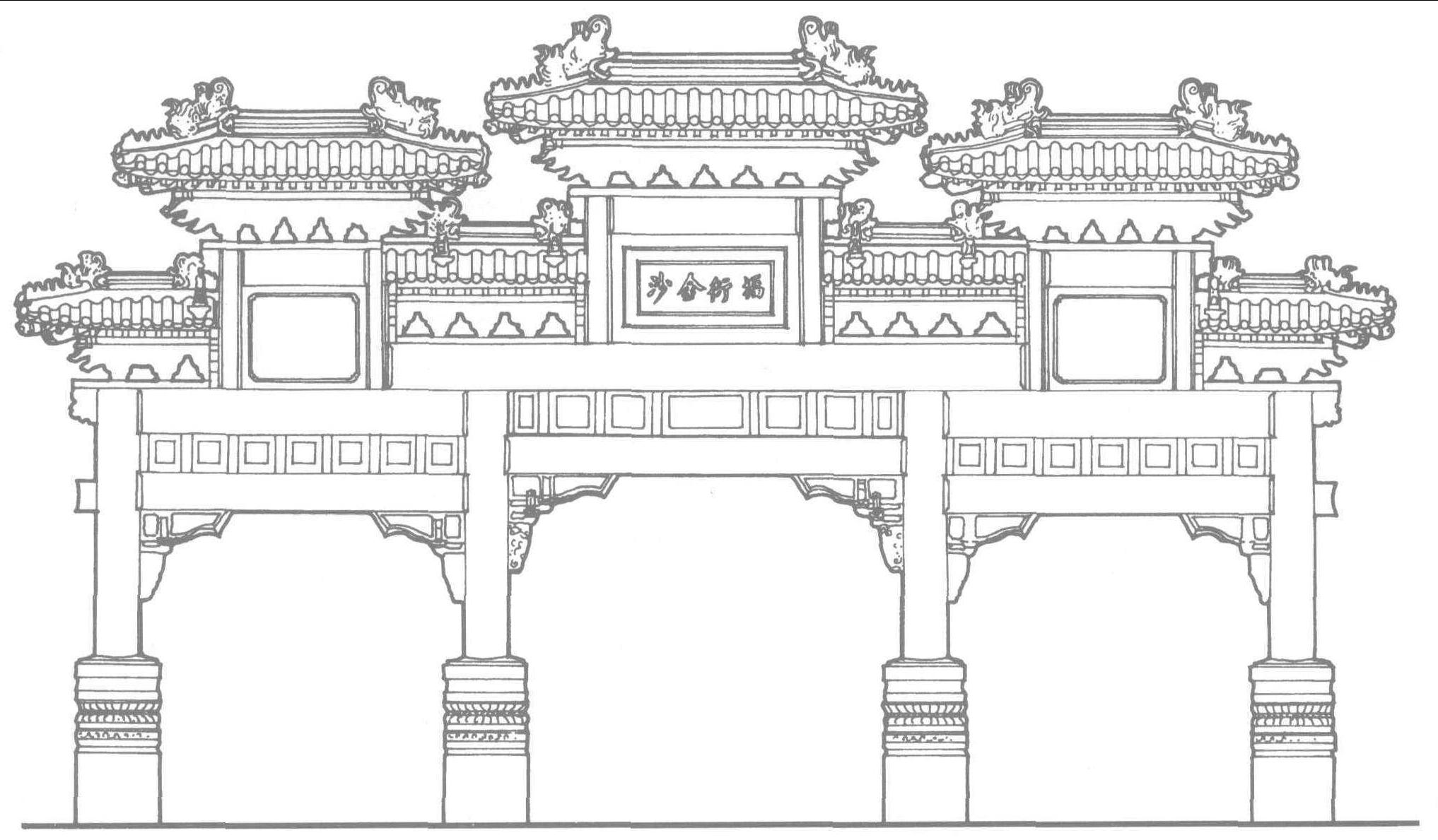 48 四柱七楼牌楼