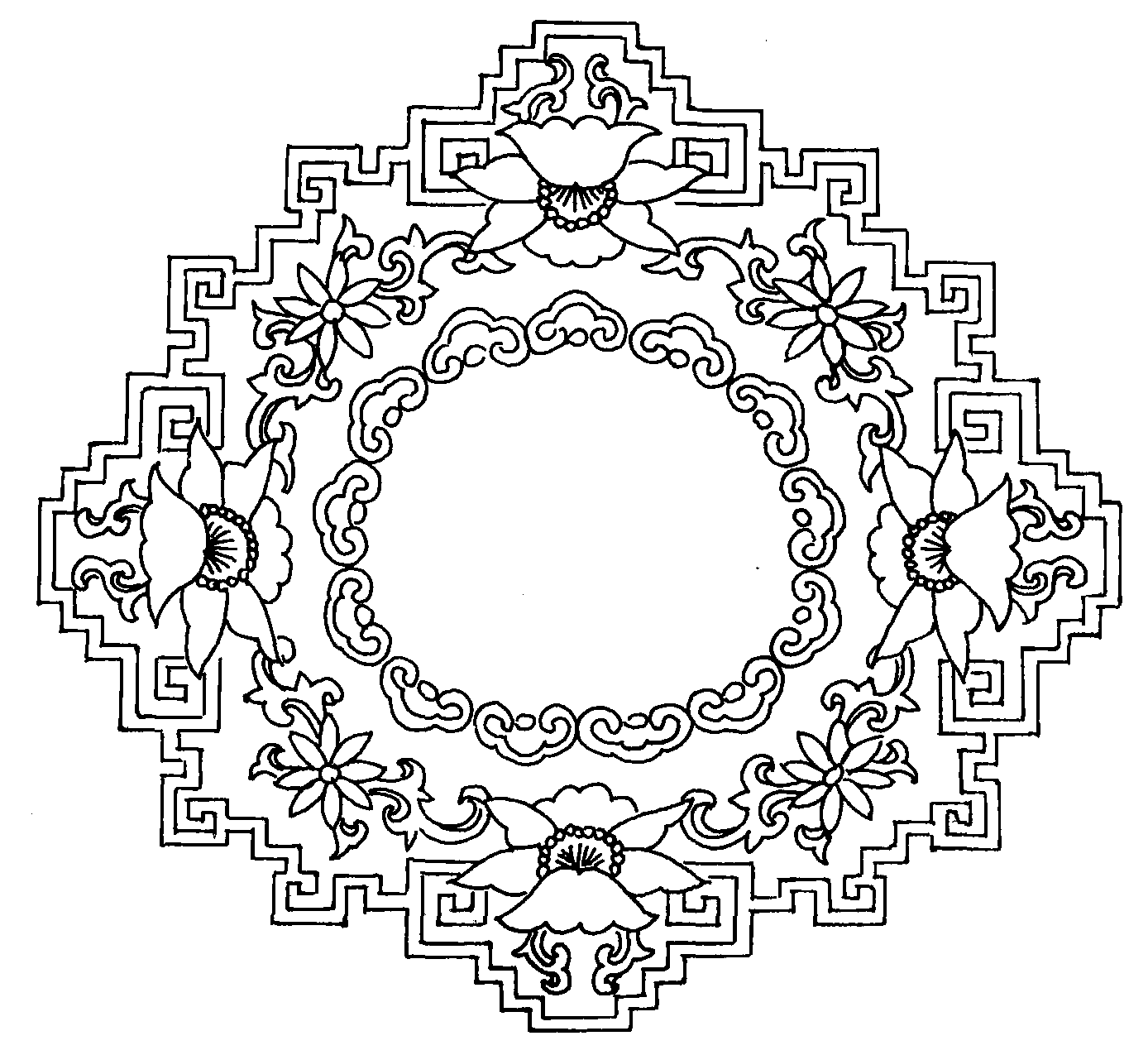 2-54、55 龙花拐子纹(服饰)