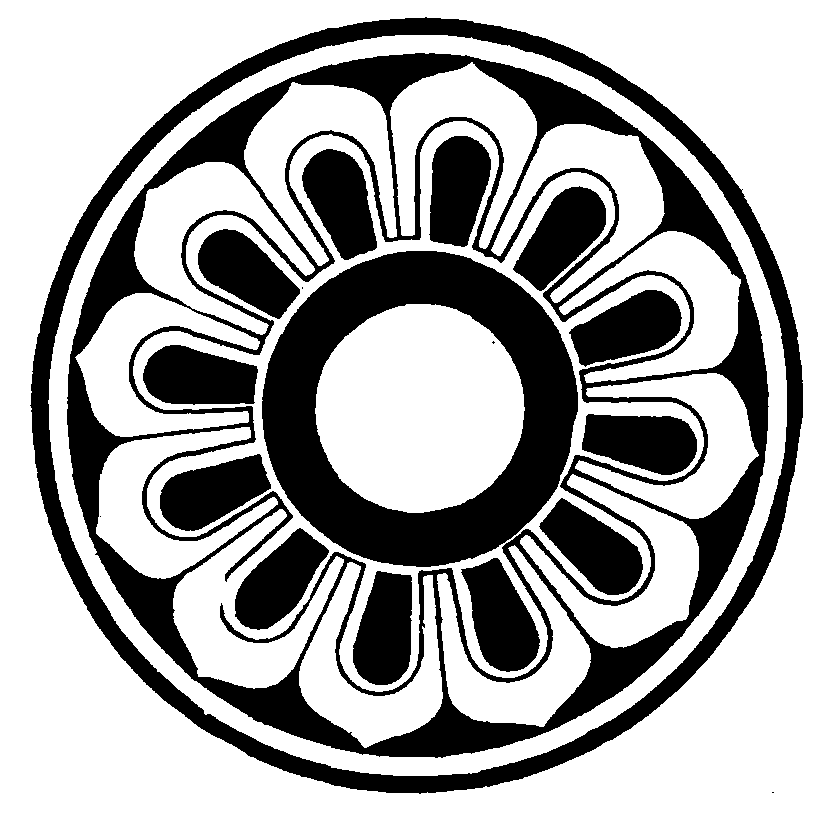 140 唐代敦煌196窟头光莲花图案