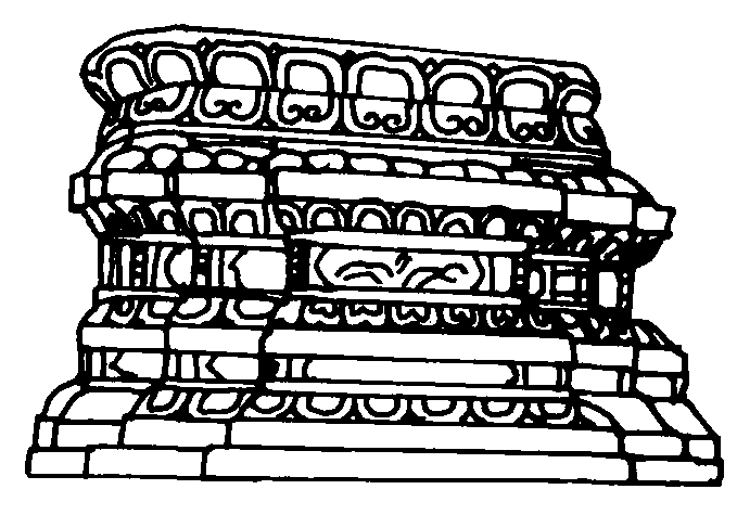 182 金代大同善化寺三圣殿佛座上的蓮花圖案