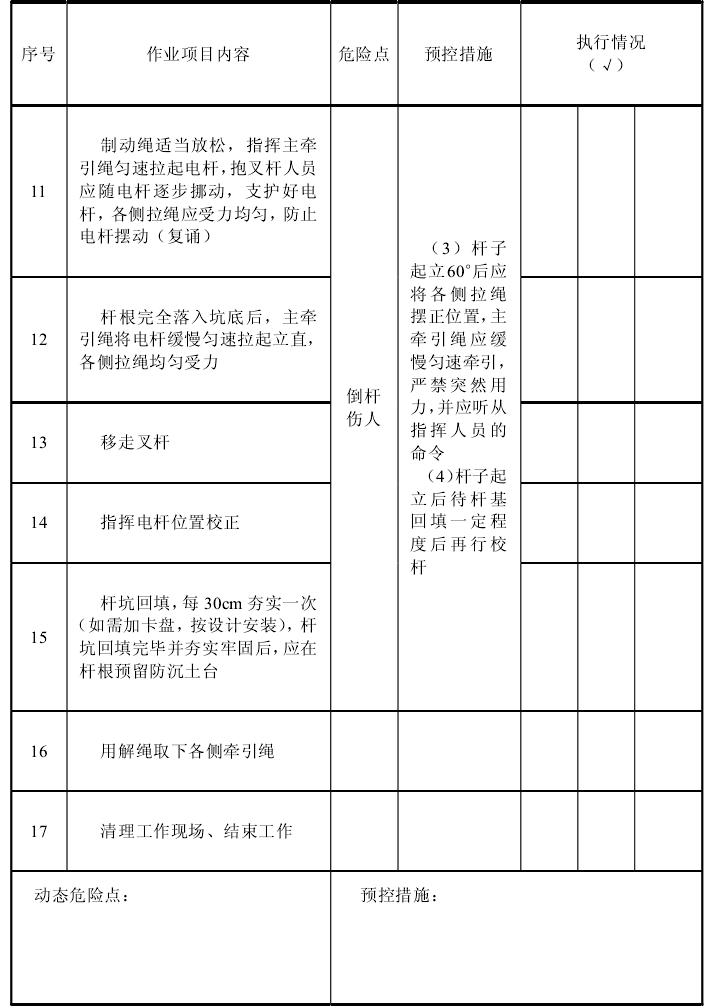 第二節(jié) 配電線路人工立桿