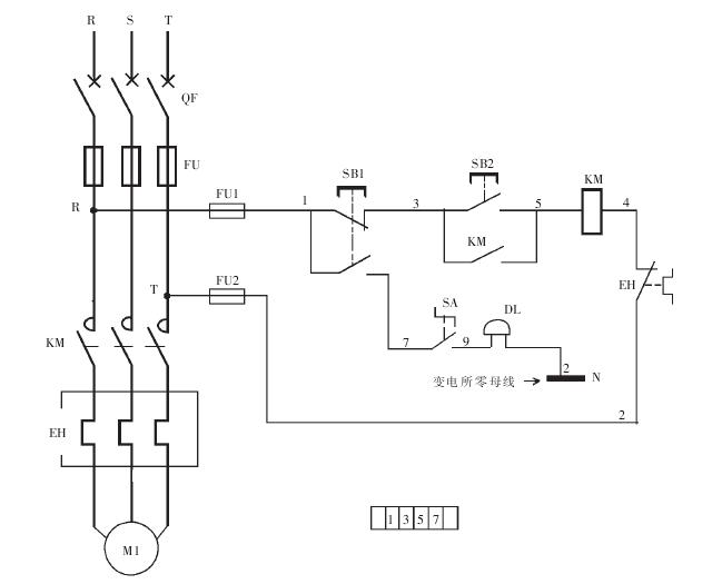 四、加有啟動(dòng)聯(lián)絡(luò)信號(hào)的電動(dòng)機(jī)控制電路