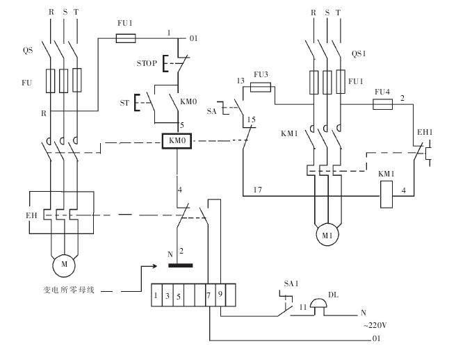 七、常用電動(dòng)機(jī)過(guò)載停機(jī)、備用電動(dòng)機(jī)自啟動(dòng)控制電路