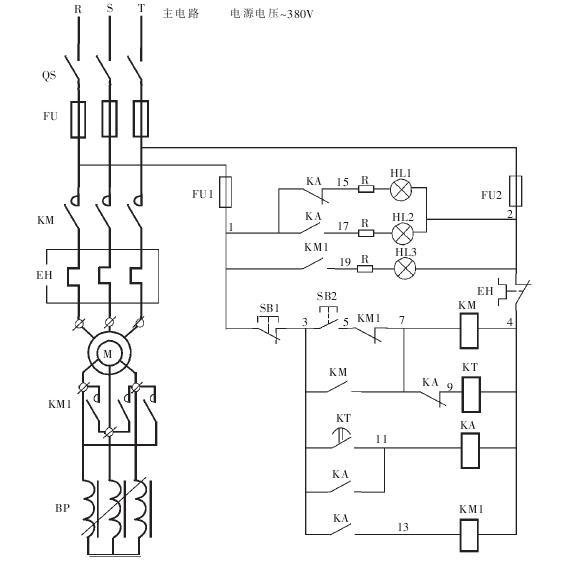 三、頻敏變阻器啟動(dòng)電動(dòng)機(jī)的控制電路