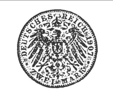 1945 德國弗烈德利克·奥古斯特貳馬克銀幣