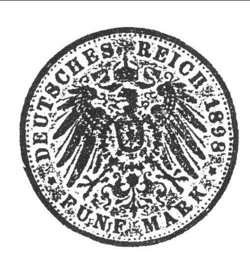 1947 德國威廉二世伍馬克銀幣