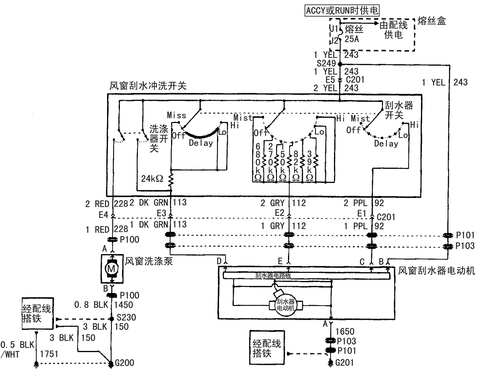 3. 風(fēng)窗刮水沖洗系統(tǒng)