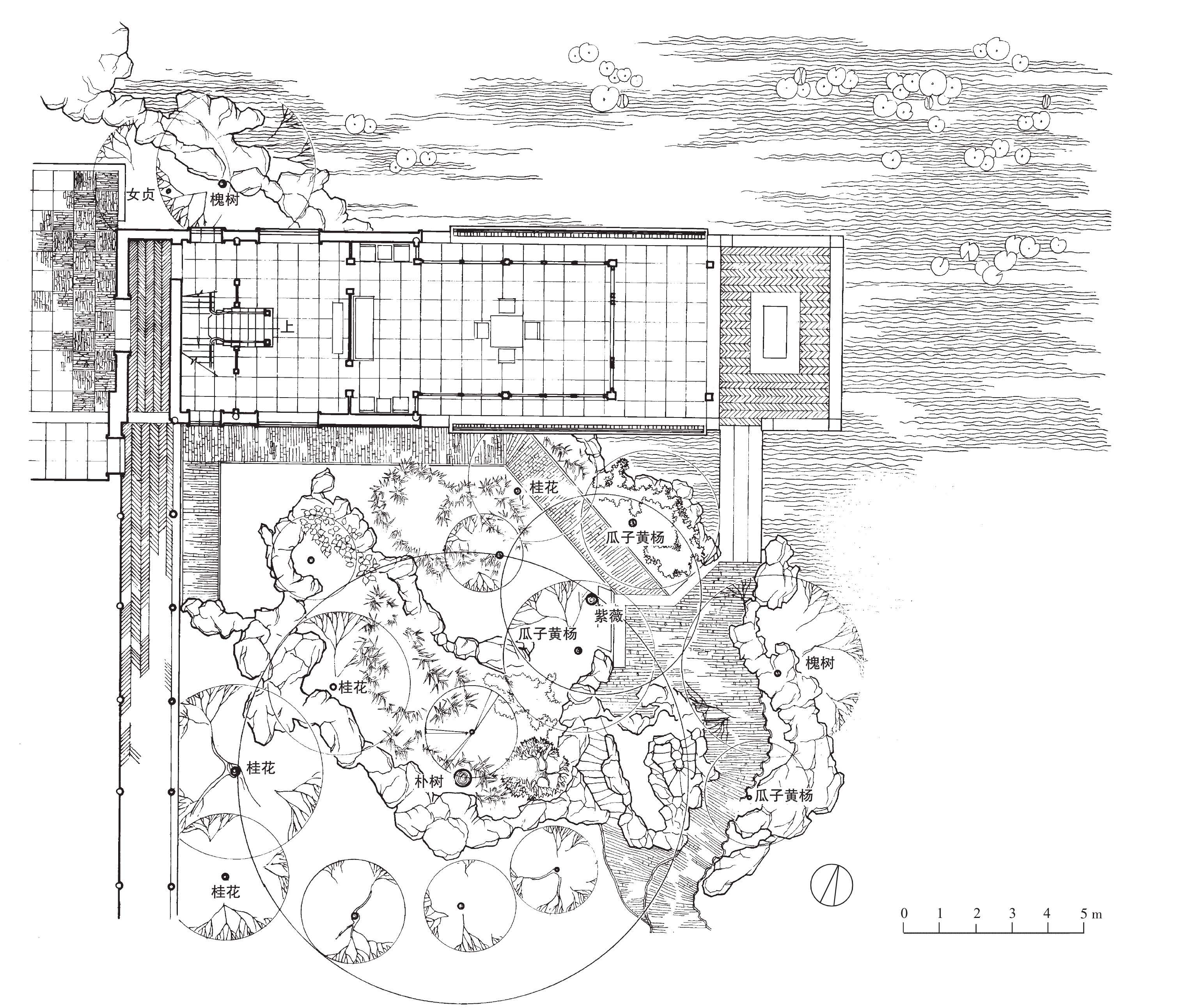 苏州拙政园香洲平面图