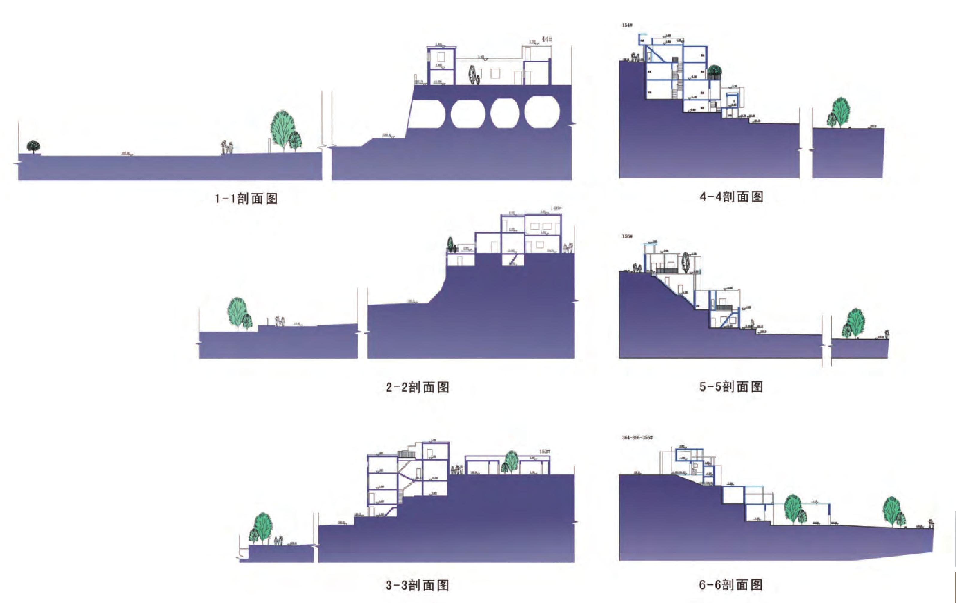 高臺民居剖面示意圖