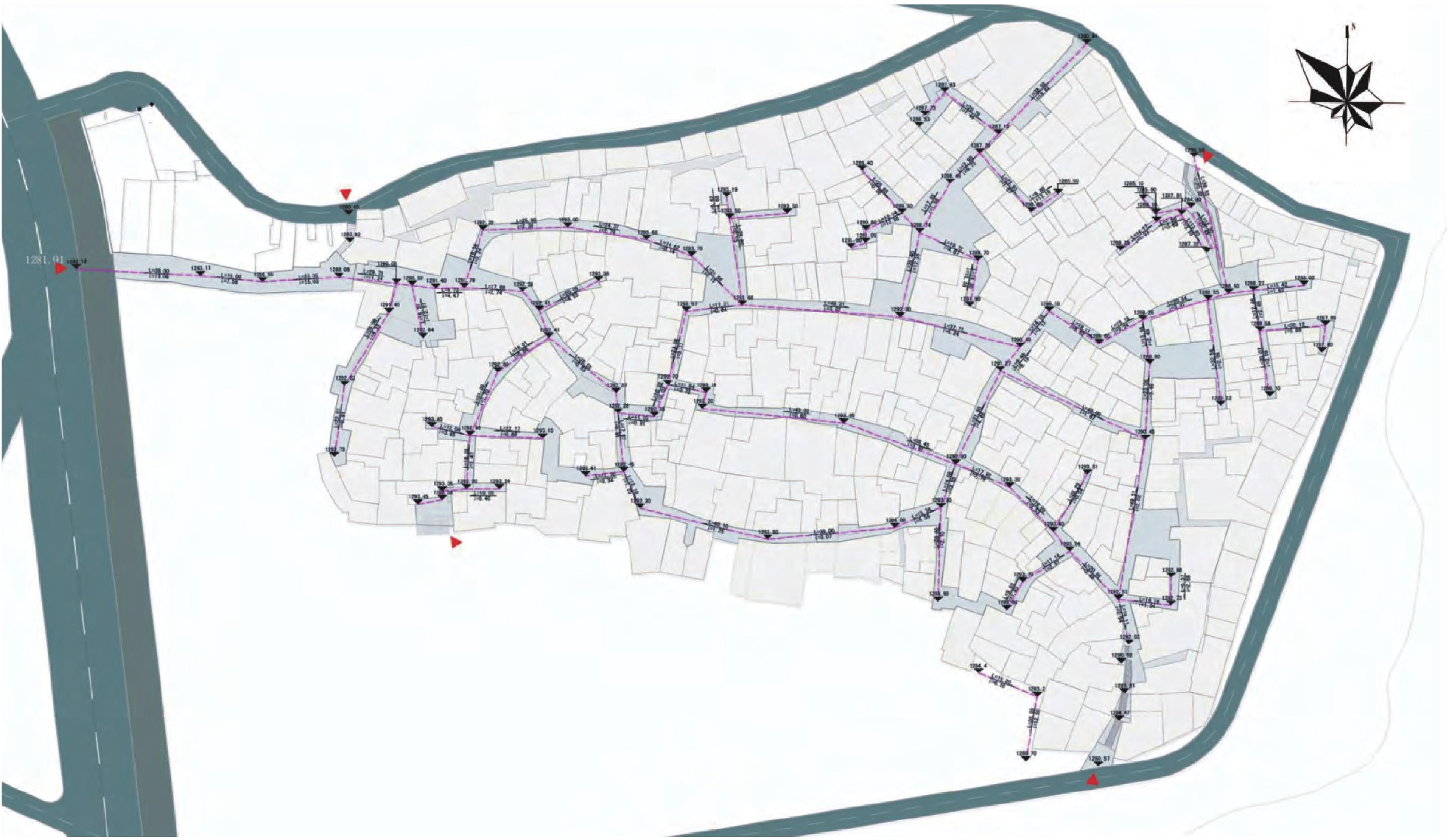 推荐方案道路竖向分析图