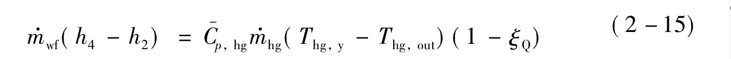 2.2.2 蒸發(fā)器熱交換模型