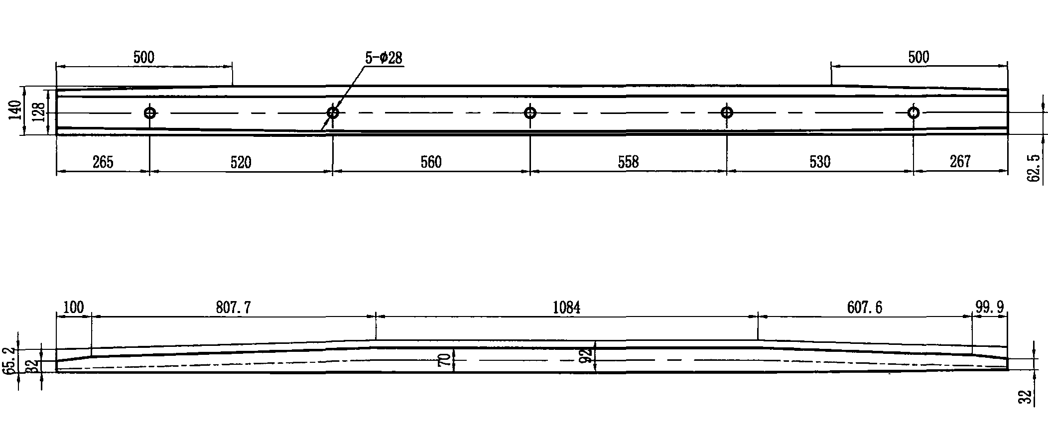 50kg/m鋼軌6號對稱道岔5m間距交叉渡線6號轍叉及護(hù)軌 護(hù)軌