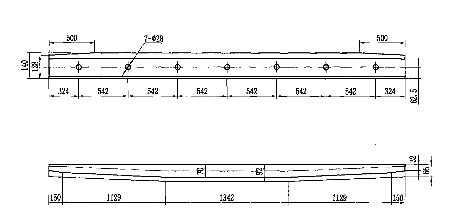 50kg/m钢轨5m间距交叉渡线12号辙叉及护轨 护轨