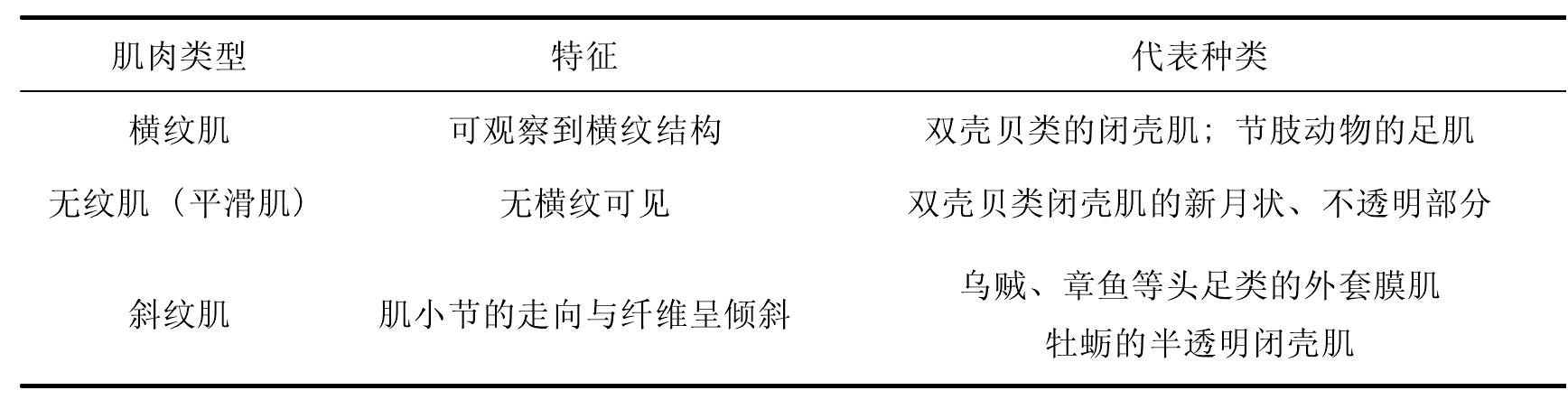 二、贝类全脏器及肌肉组织构成