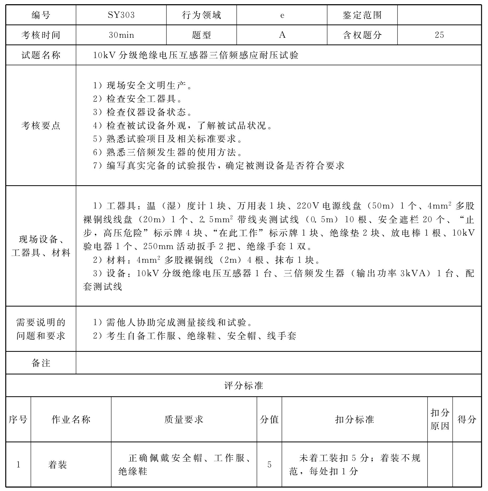 SY303 10kV分级绝缘电压互感器三倍频感应耐压试验