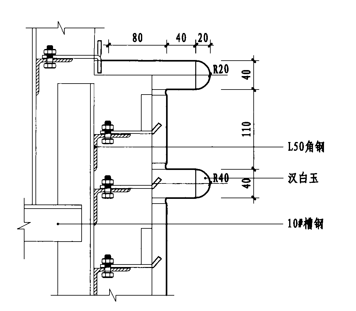 建筑外观汉白玉柱子详图 1:5