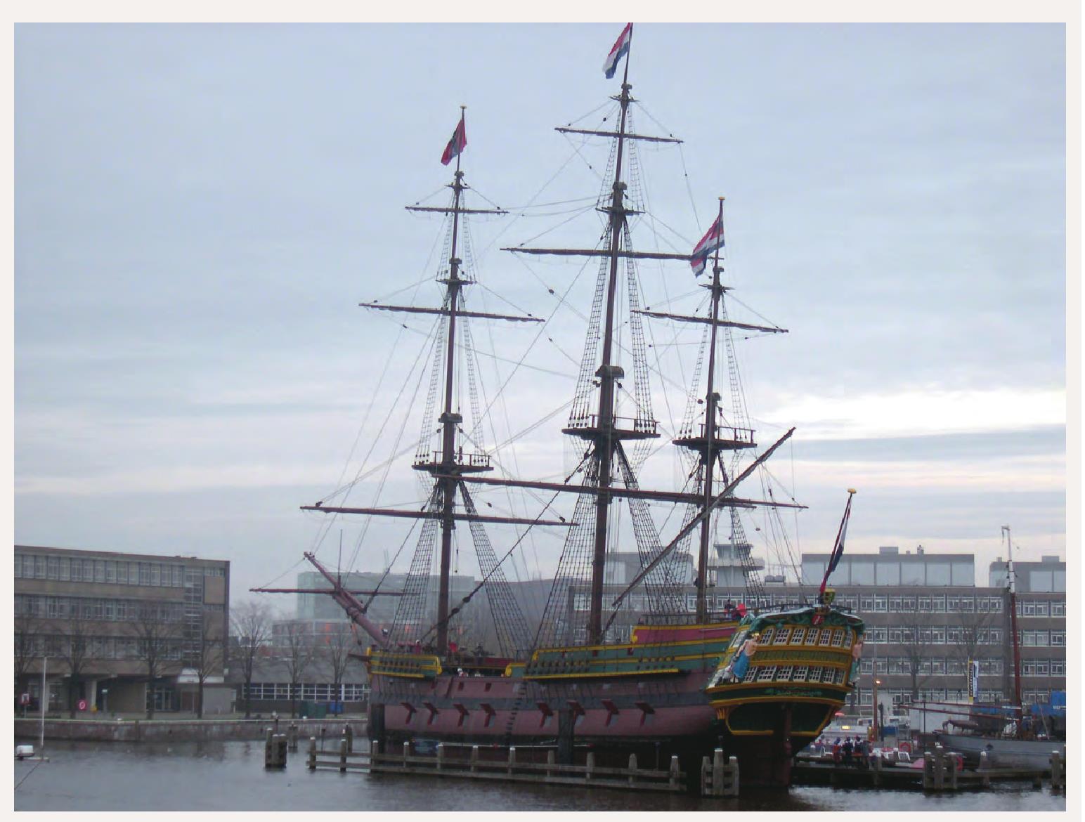 荷兰海事博物馆中展示的荷兰东印度公司商船“阿姆斯特丹号”模型