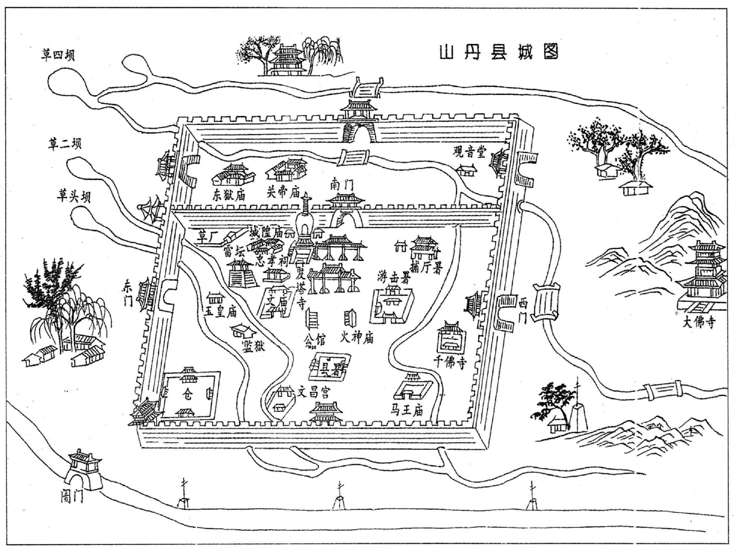 山丹县城图