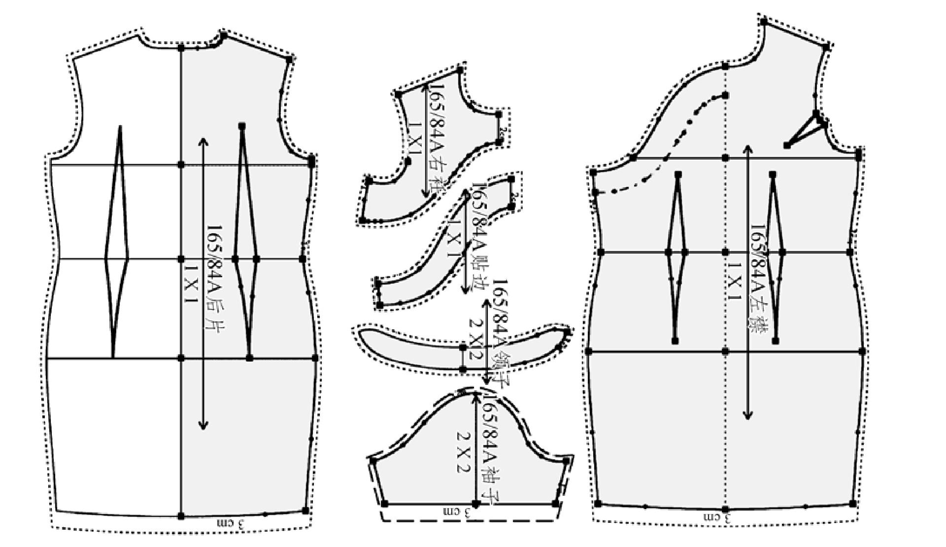 第四节 旗袍的纸样设计