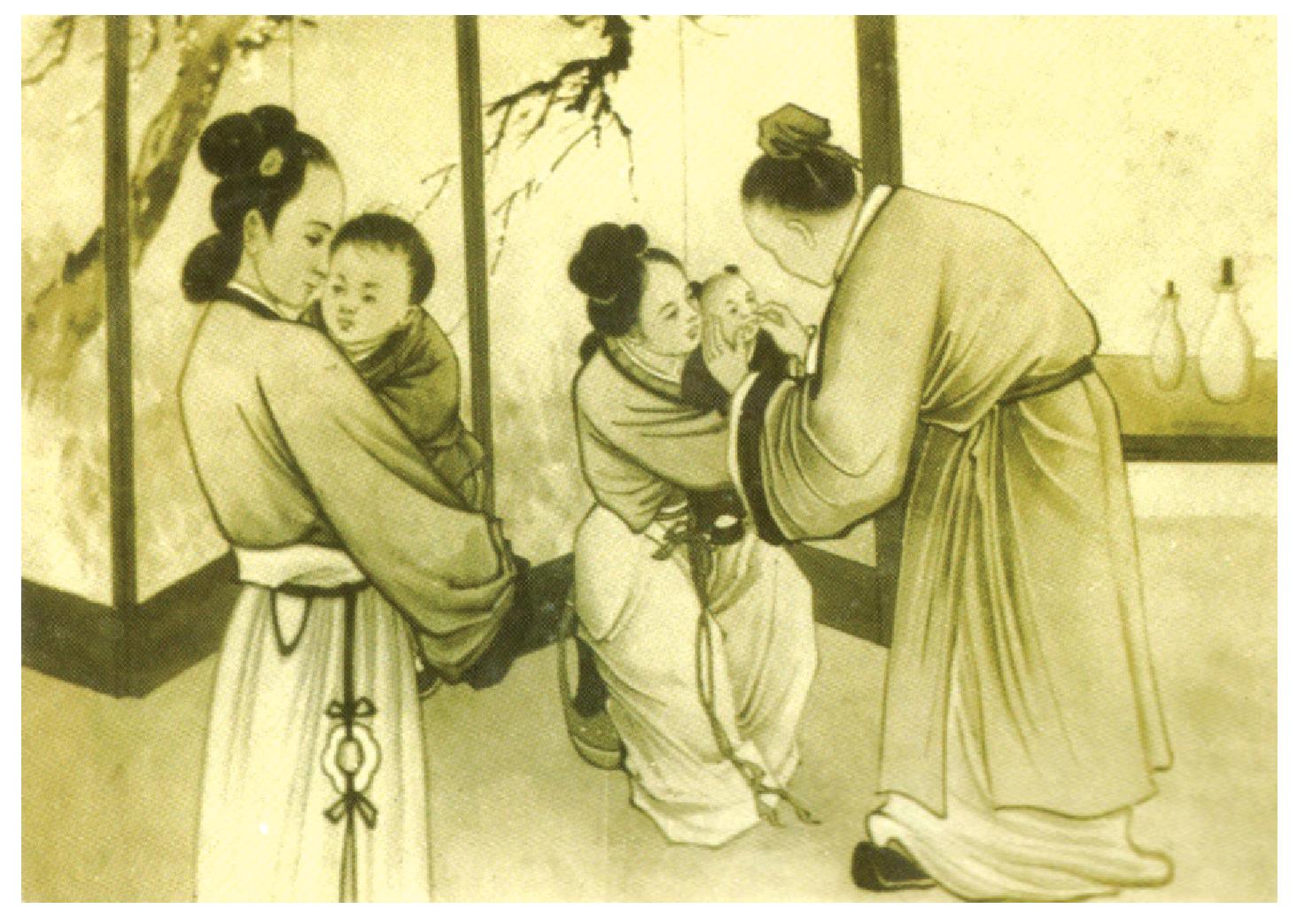 中国古代人痘接种图