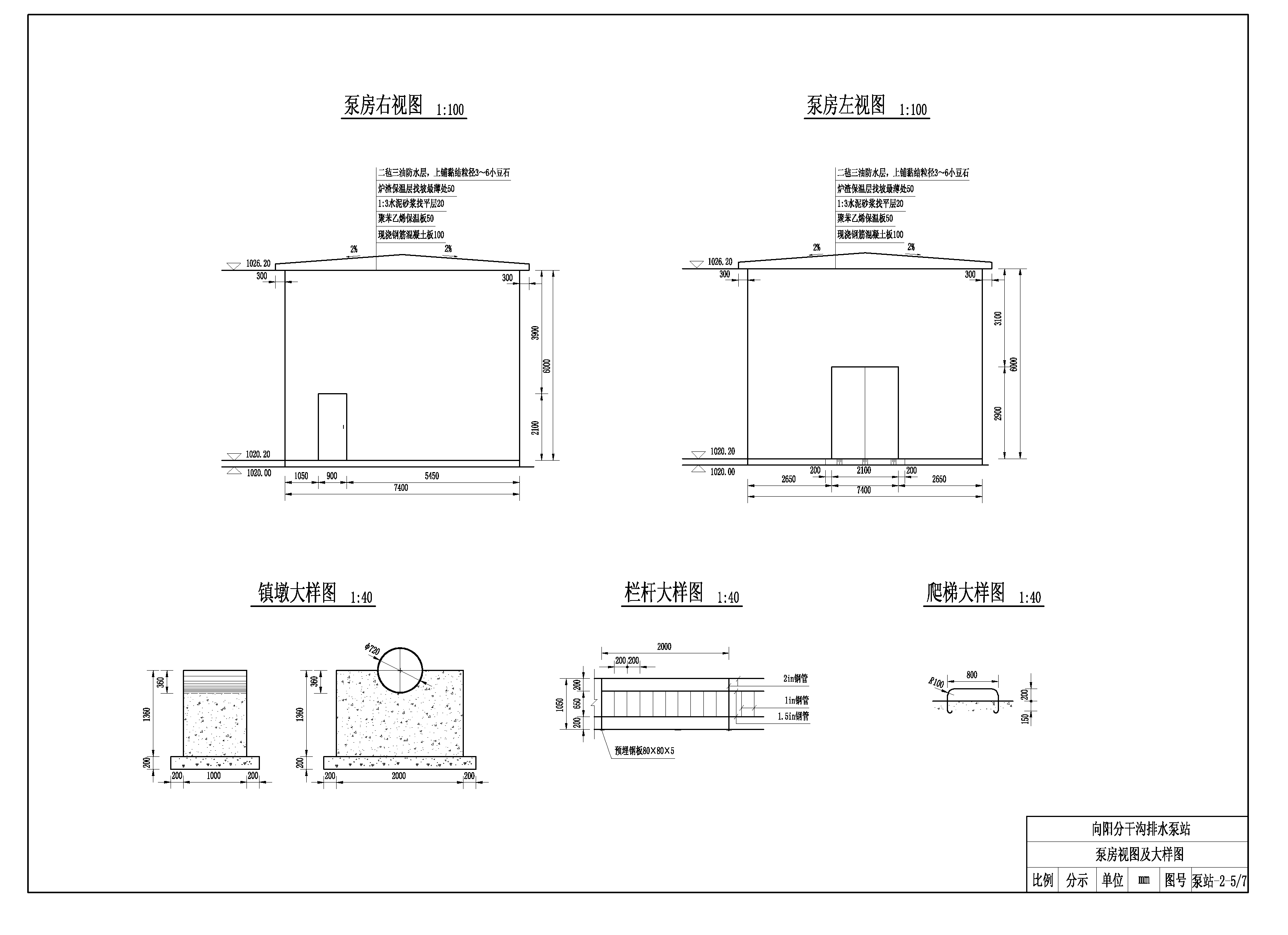 泵房视图及大样图