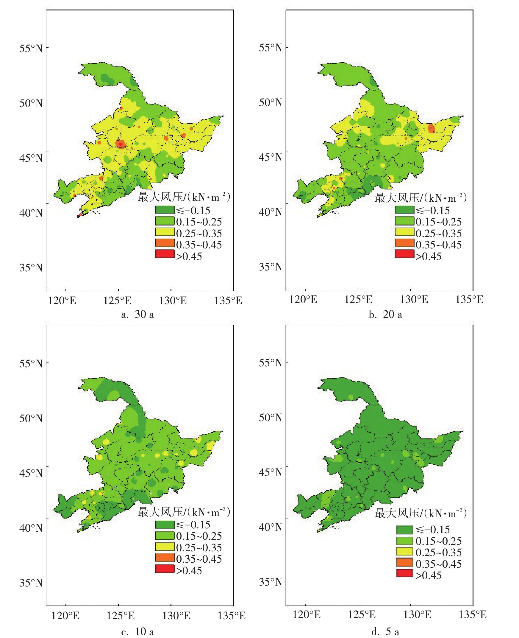 4.4.4 東北地區(qū)日光溫室基本風(fēng)壓分布